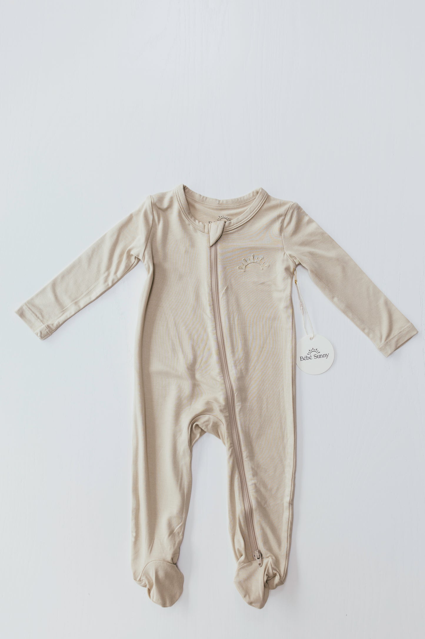 Sand + Heather Grey Onesie