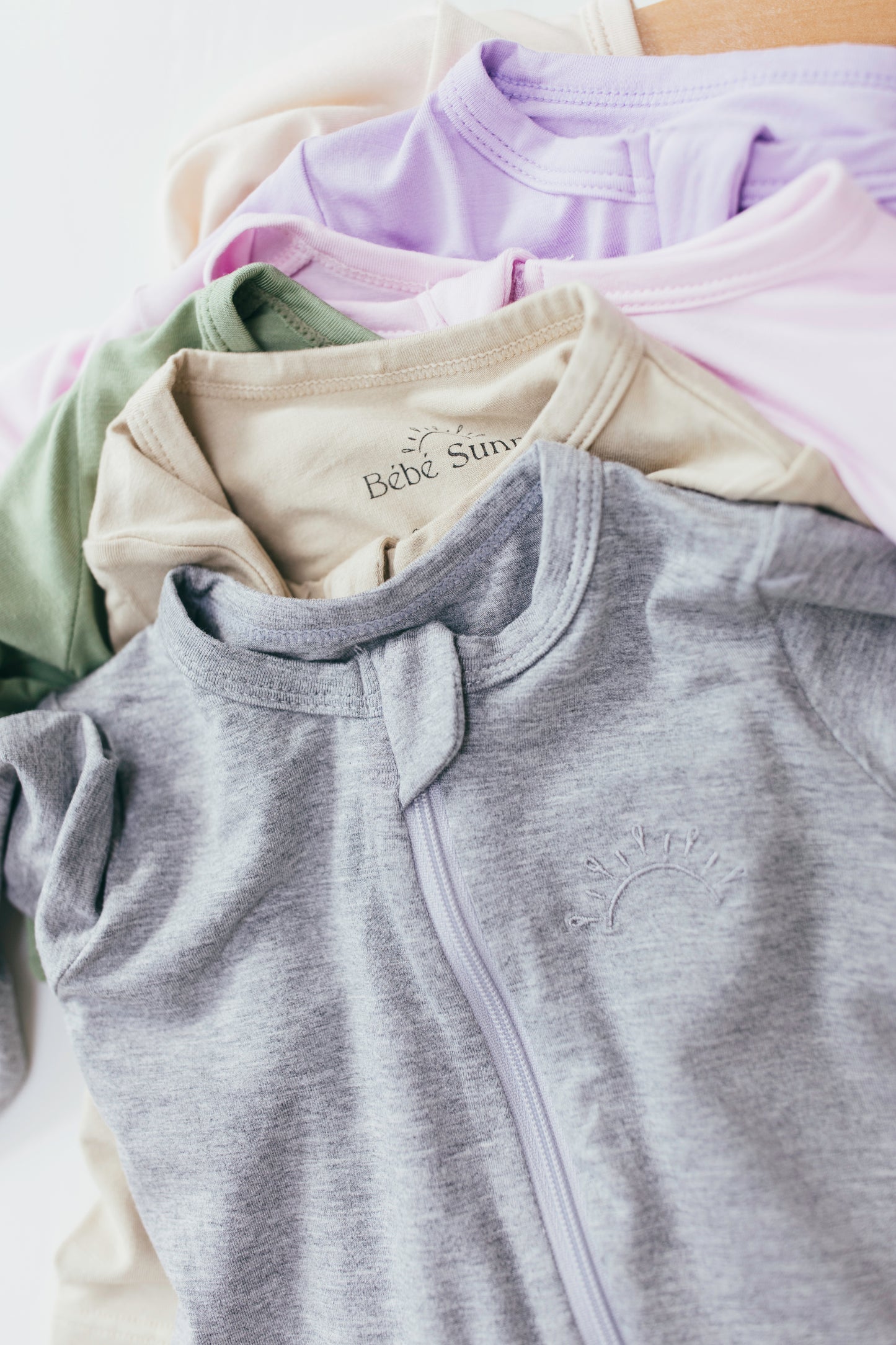 Sand + Heather Grey Onesie