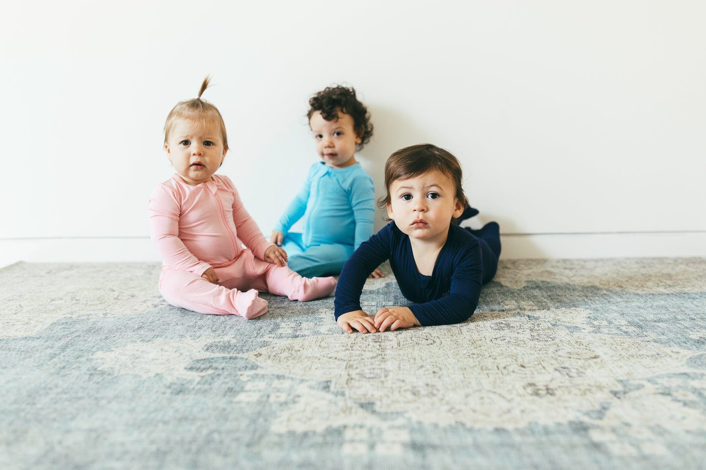 Electric Blue, Candy Pink + Navy Onesies