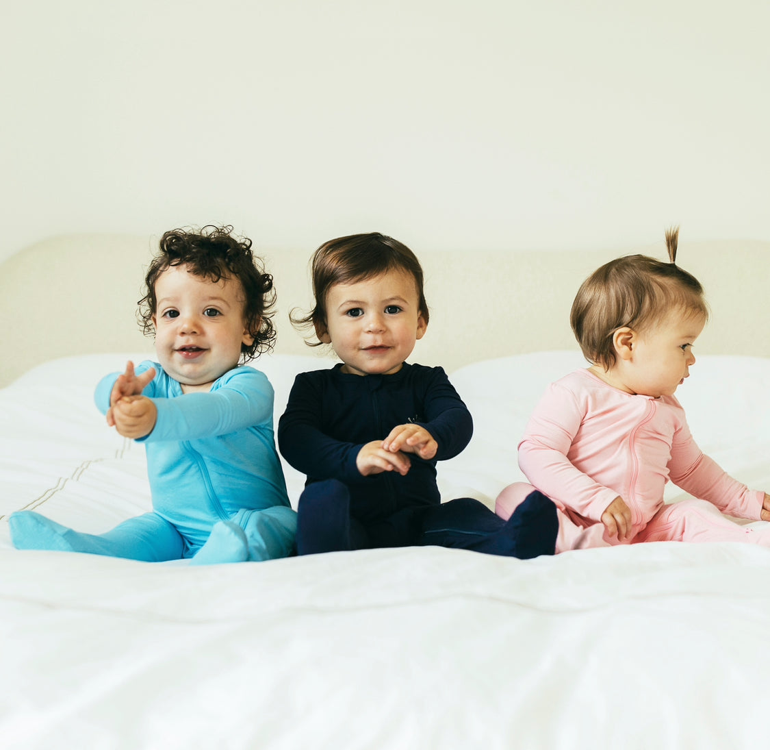 Electric Blue, Candy Pink + Navy Onesies